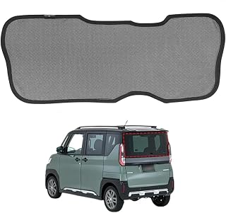 [GeTor] Delica Mini B3系 后玻璃 遮阳挡 网眼窗帘 三菱 专用 Delica 迷你 DELICA MINIB3系 B34A B35A B37A B38A型 2023年5月~ 汽车 后翼遮阳挡 遮阳挡 遮光隔热 汽车用品 内饰零件 折叠式 附收纳袋 (三菱专用 Delica 迷你 B3 系列)
