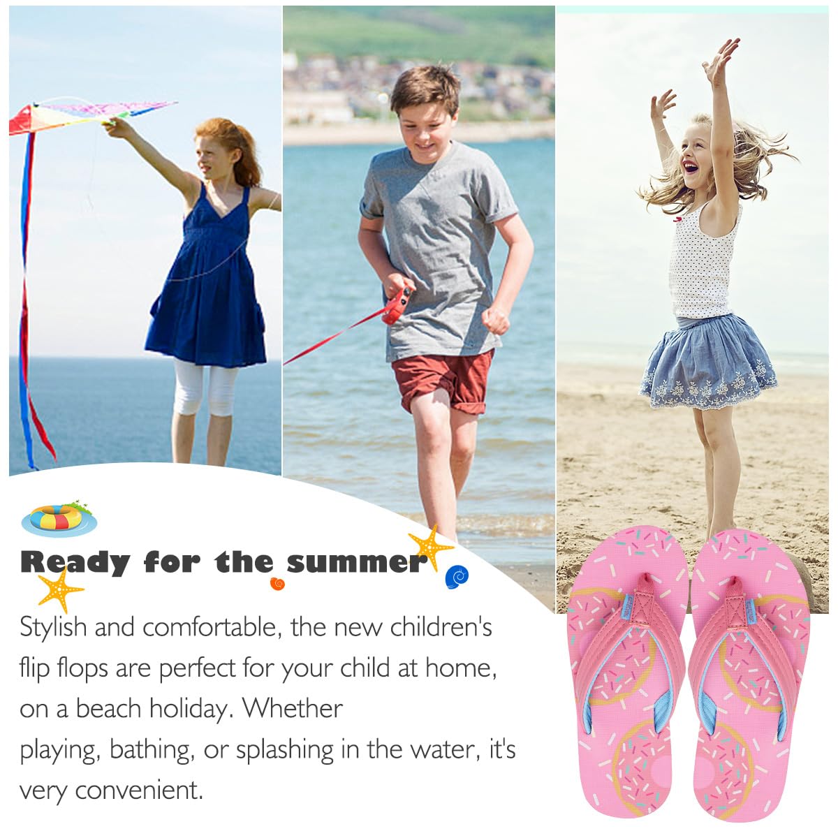 Chanclas Niña Niño Piscina Zapatillas Verano Playa Antideslizante Ligero