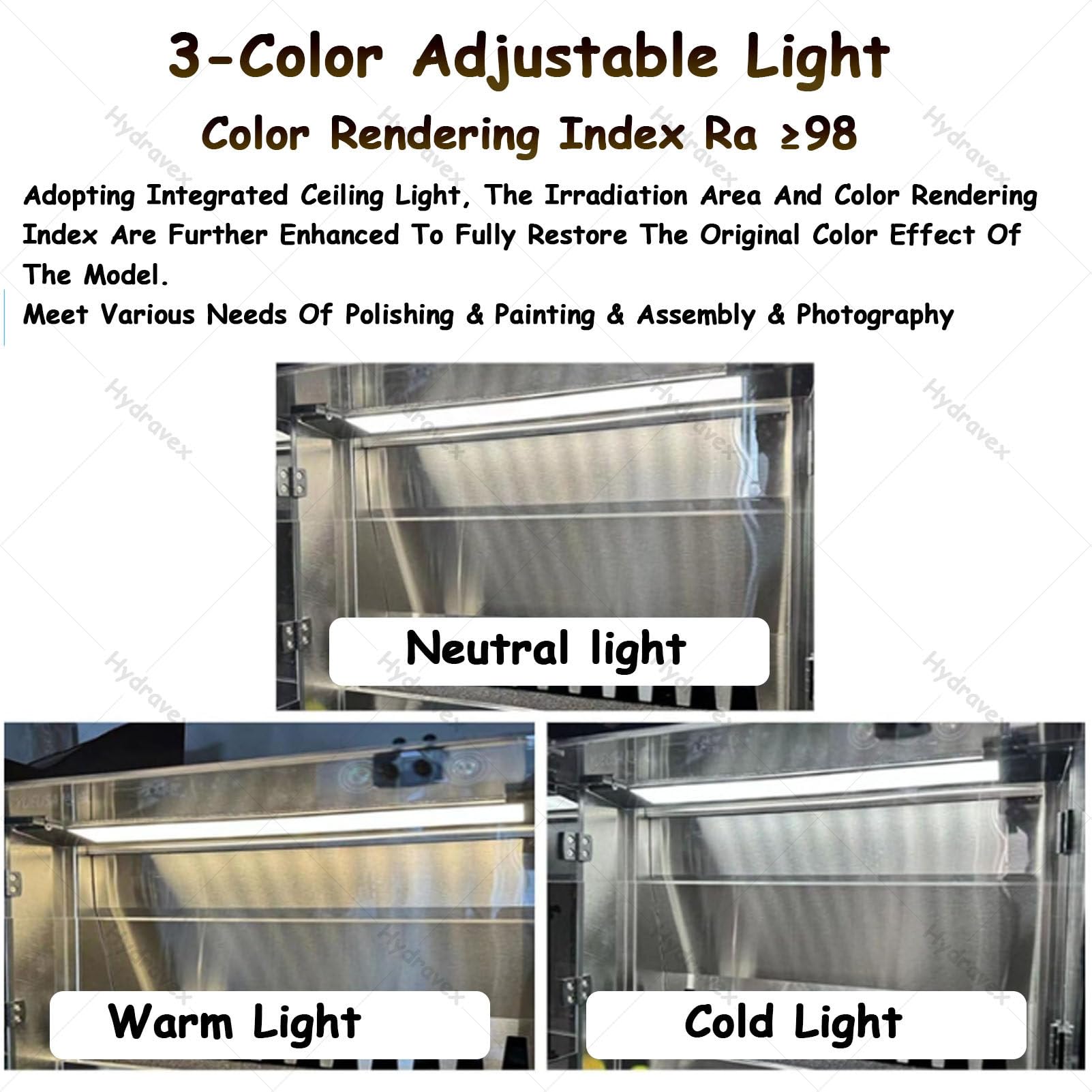 Cabina spray per aerografo con tenda d'acqua, 3 luci LED, filtro estrattore e pompa dell'acqua di sollevamento automatico, facile da rimuovere e pulire