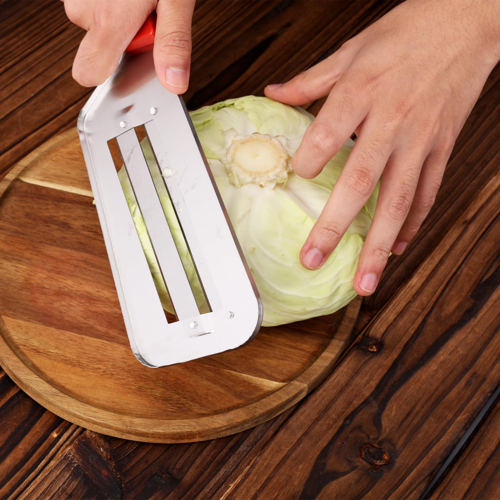 Coupe-Légumes en Acier Inoxydable avec Brosse, Hachoirs Choux, Trancher Rapide