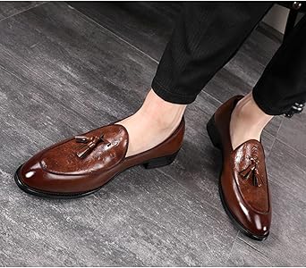 Men's Tassel Loafer, Classic Casual Dress Shoe, Black PU Leather Tassel  Slip-on Penny Loafer for Mens, Brown, 6 : Amazon.ca: Clothing, Shoes &  Accessories
