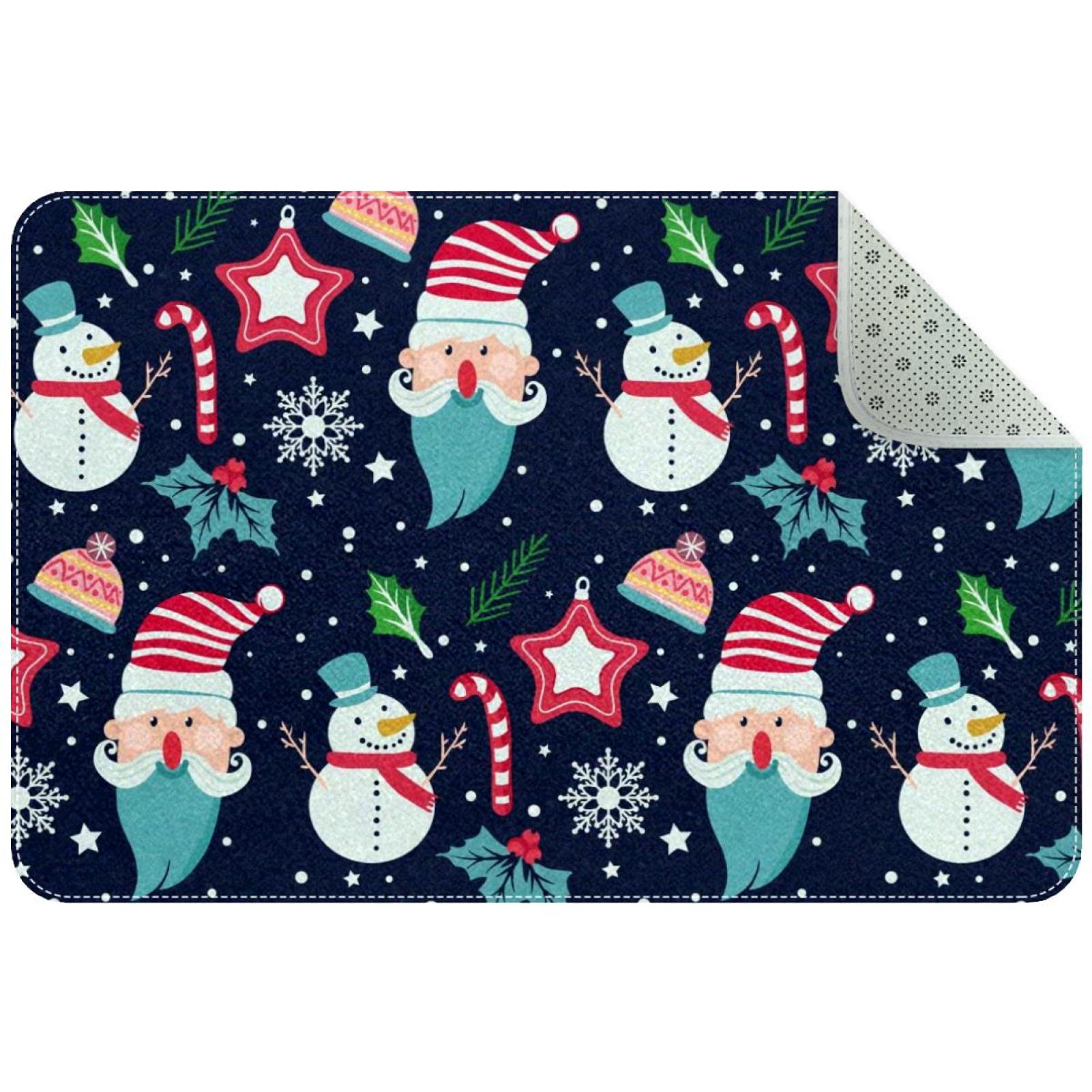 Paillasson de Noël antisalissure lavable pour entrée et couloir