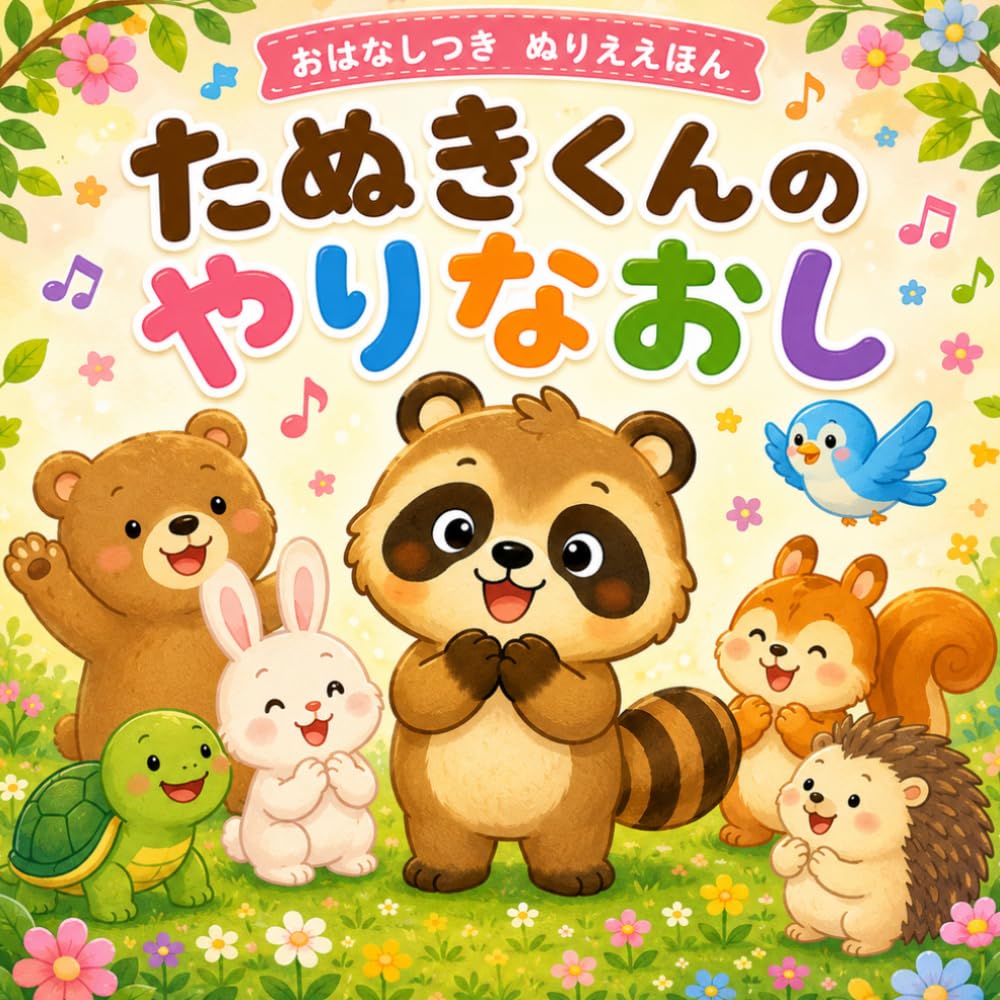 たぬきくんの　やりなおし: おはなしつき　ぬりええほん（3～5歳・知育） (よんで　ぬれる！　ぬりええほん)
