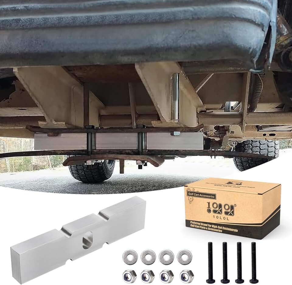10L0L Golf Cart Low Pro Front End Lift Block,1 inch Lift Kit for Club Car DS Gas & Electric