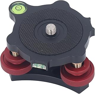 Camera Tripod Head Leveling Base with Three Bubble Levels, Precision Adjustment, Universal Compatibility for DSLR Cameras