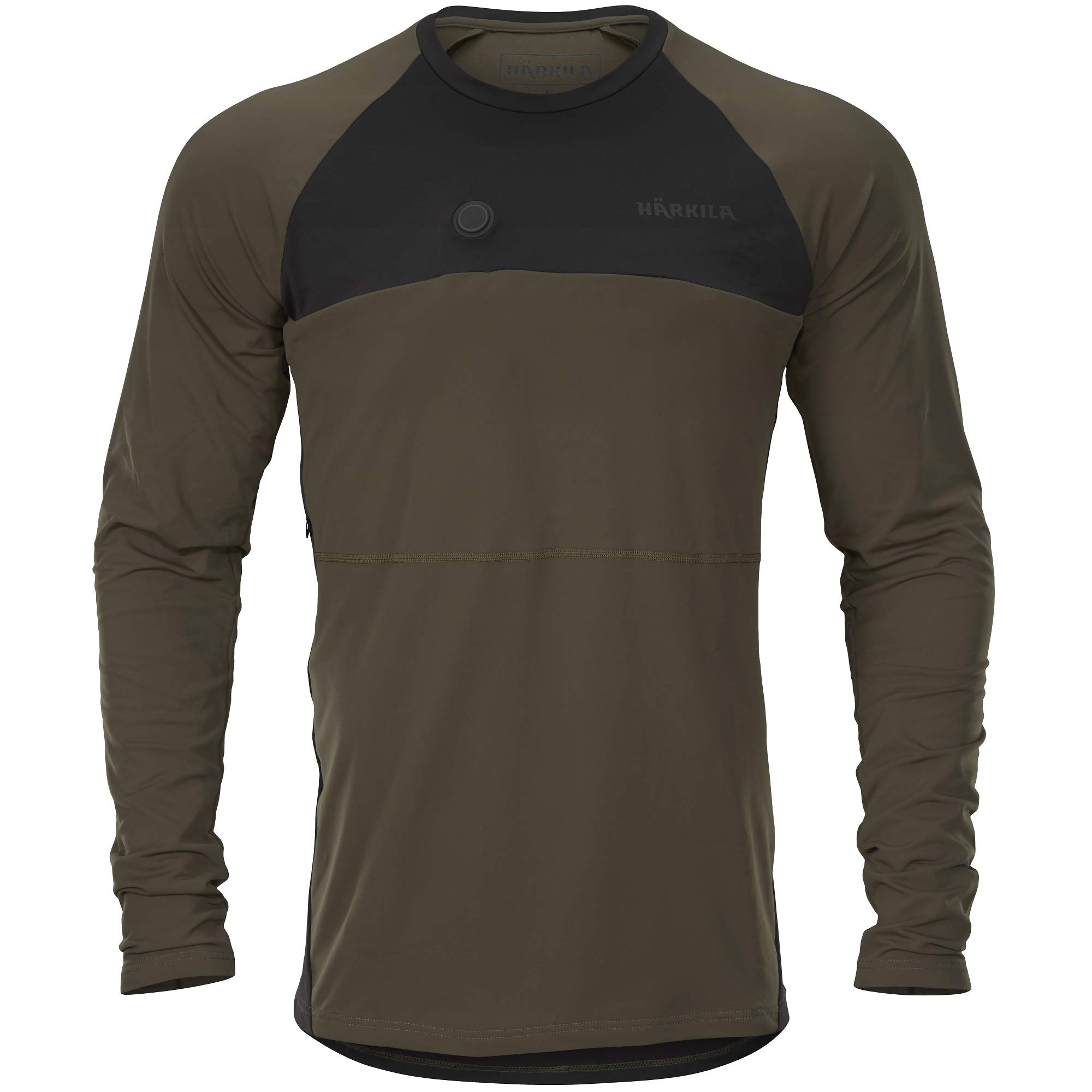 Härkila Heat Control® - Camiseta interior calefactable para hombre, ropa interior térmica con conexión USB, ropa interior funcional para hombres