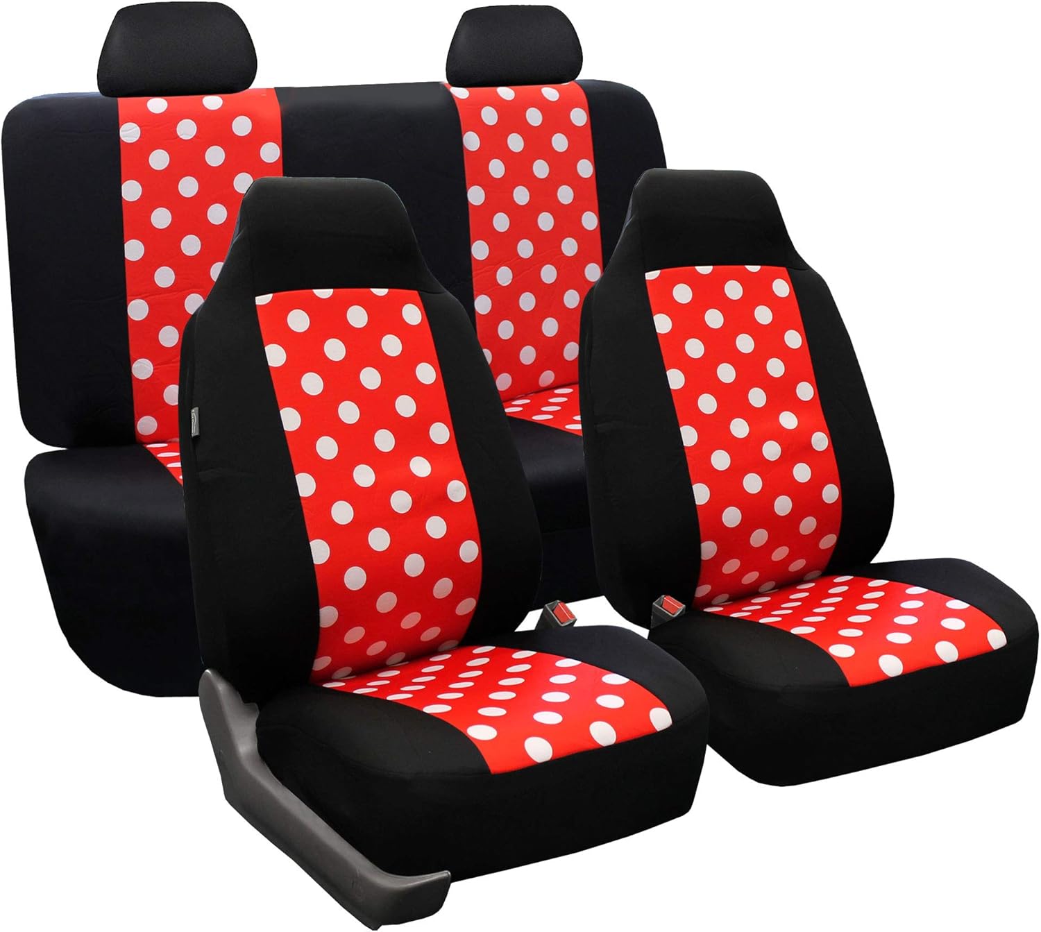 FH Group Full Set Car Seat Covers Cloth Universal Fit