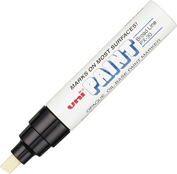 Uni-Paint PX-30 Oil-Based Paint Marker, Broad Point, Black, 1-Count