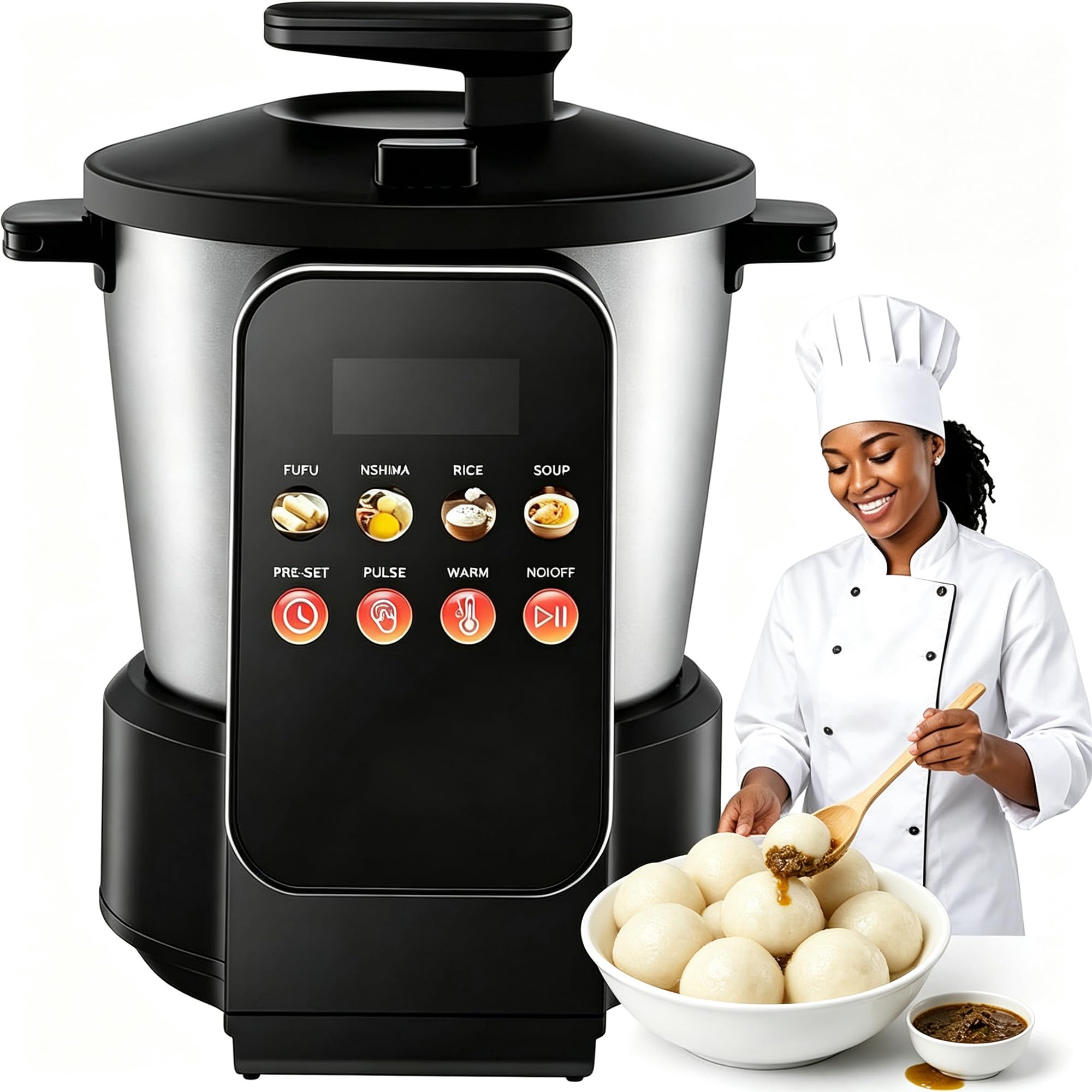 Automatic Swallow Maker Machine,8L Motor Pounded Yam Fufu Maker