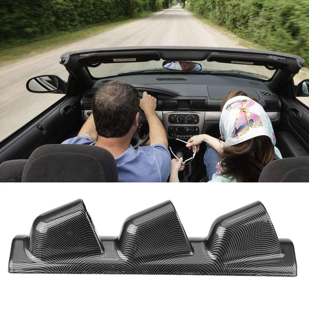 ZJchao Gauge Pod, Gauge Cluster Car Universal Carbon Fiber 52mm Triple A Pillar Pod Cluster