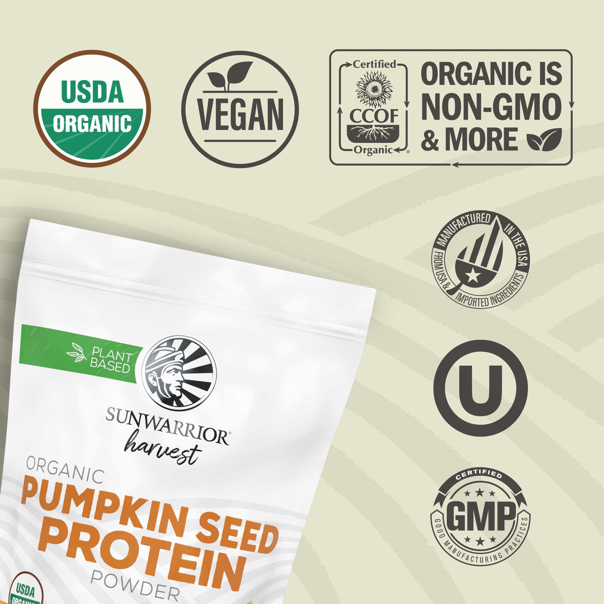 Sunwarrior Organic Pumpkin Seed Protein Powder, Unflavored, 15 Servings — Amazon image 4