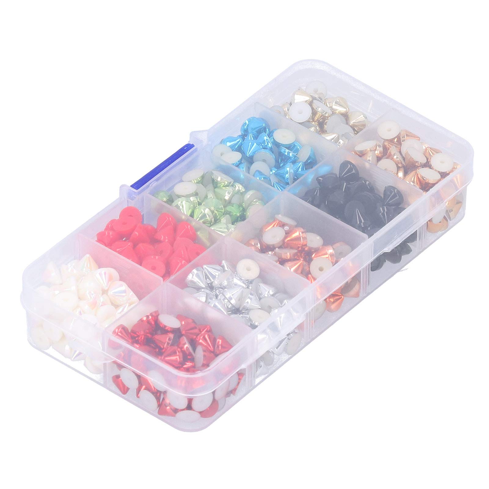 Naroote Cuque Leather Rivets, Semi‑Round Studs for Clothing Cone Rivets Studs Cone Spikes Decoration Rivets for DIY Leather Craft/Clothes/Shoes/Bags/Belts Repair Decoration