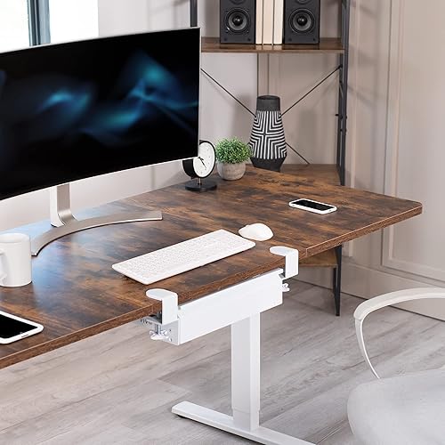 Miniatura 9 de VIVO DESK-AC03C-W - Cajón deslizante extraíble de 16 pulgadas sin carcasa para escritorio de oficina, organizador de almacenamiento para estación de