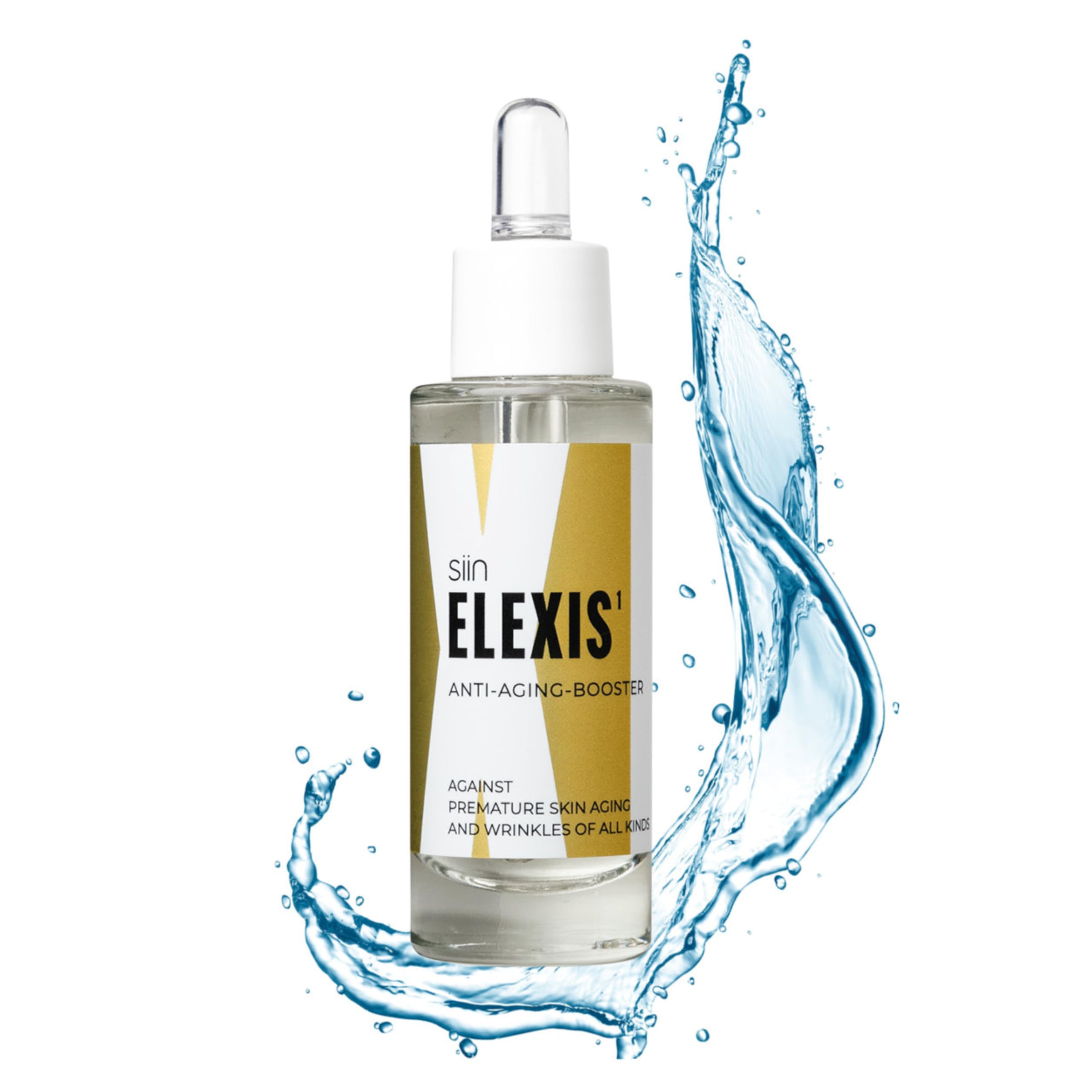 siin ELEXIS Premium ANTI-AGING SERUM - Hochleistungsserum gegen Falten aller Art - Anti-Falten Creme reduziert Faltenvolumen und Faltentiefe - glättet & strafft - Argireline, Edelweiss, Hyaluron