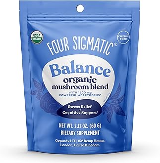 Adaptogen & Mushroom Blend Balance Mix – Adaptogen Complex with Ashwagandha, Moringa, Holy Basil, Reishi, Chaga & More