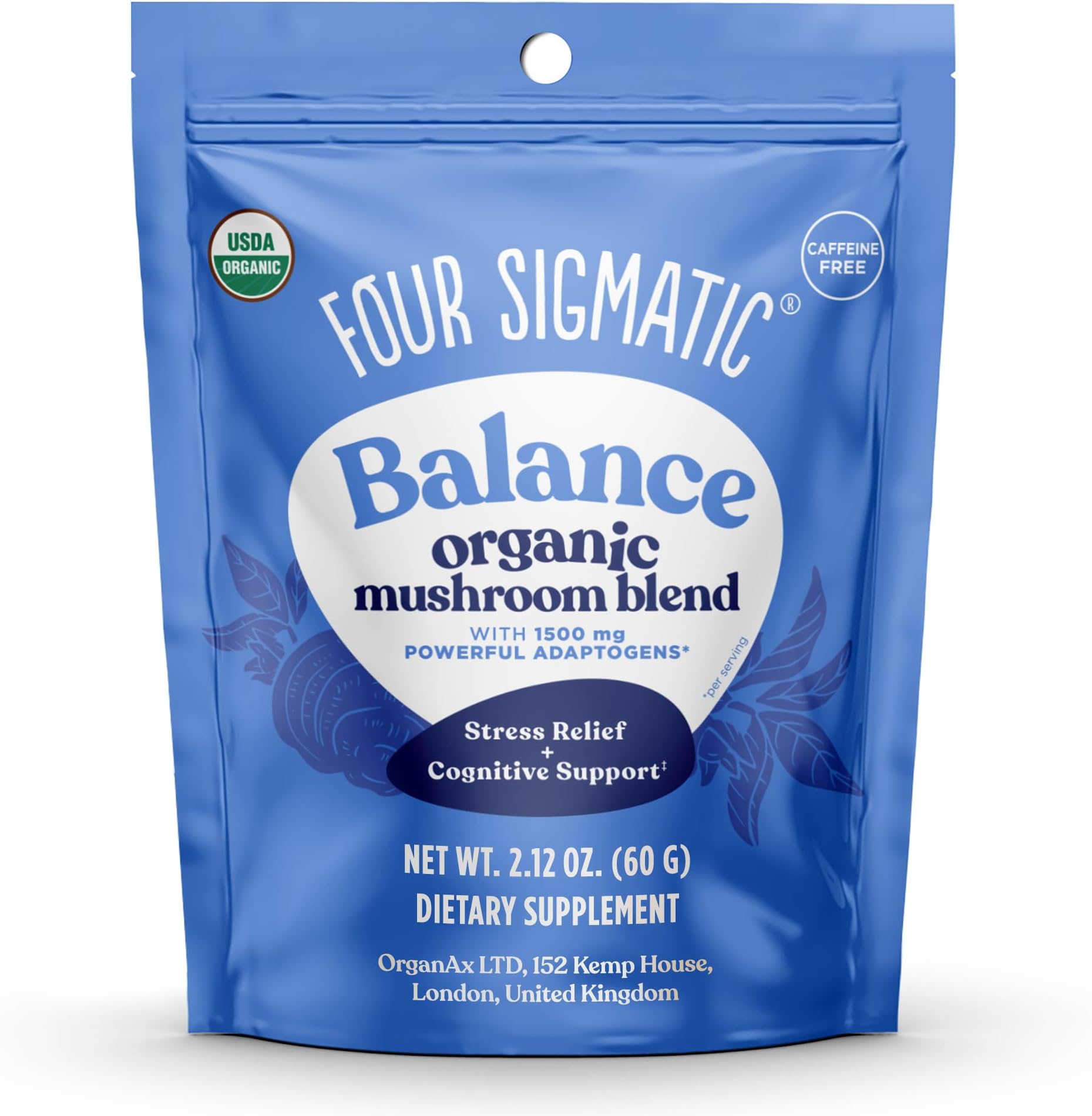 Adaptogen & Mushroom Blend Balance Mix – Adaptogen Complex with Ashwagandha, Moringa, Holy Basil, Reishi, Chaga & More