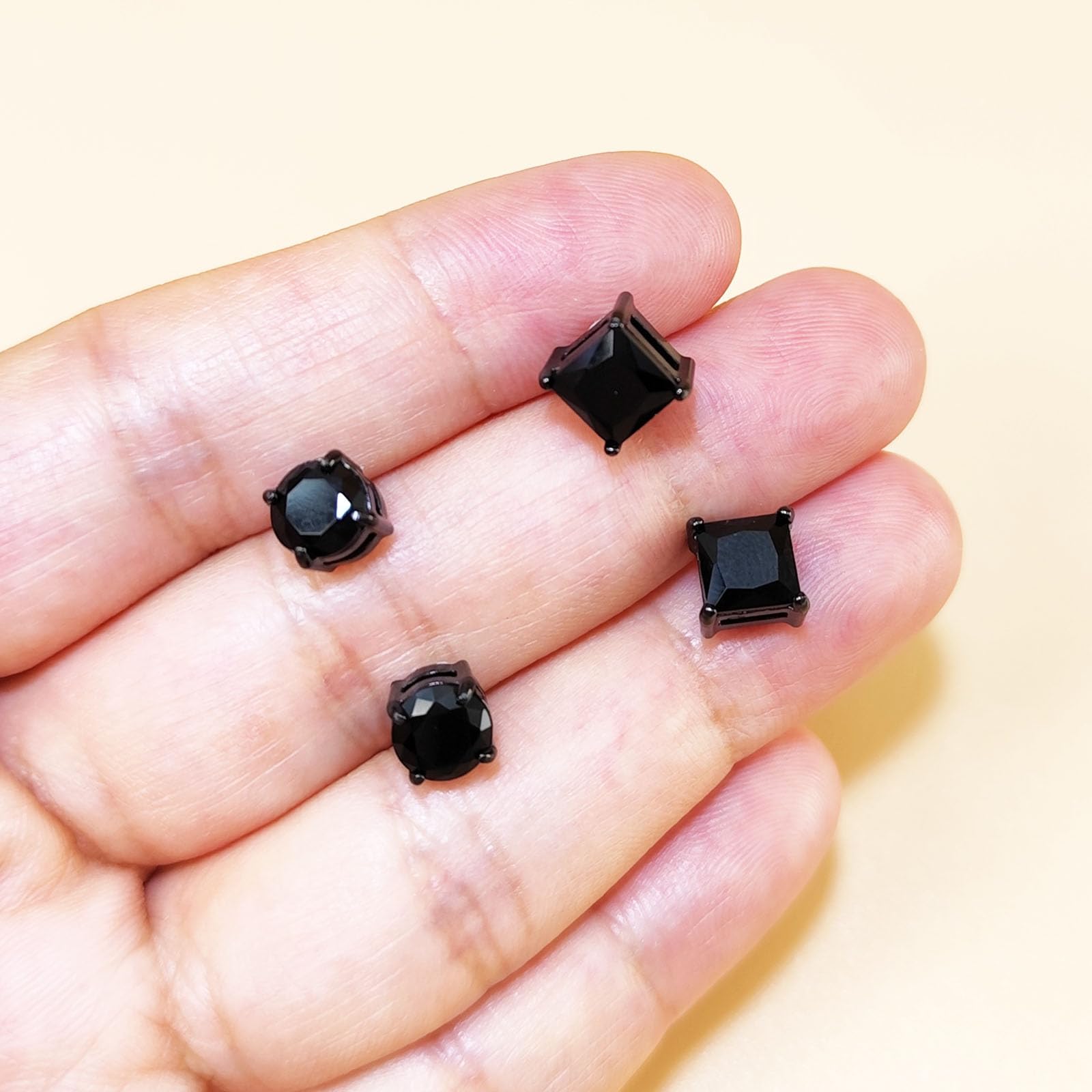 Pendientes magnéticos Acero inoxidable Pendientes sin perforar Pendientes punk CZ