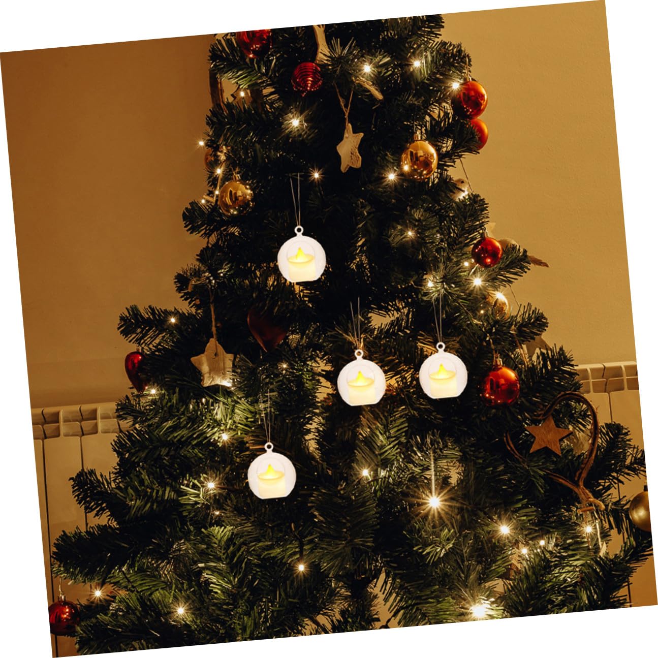 Lot de 20 Boules de Décoration de Noël Transparentes 8 CM à Remplir Boules Creuses en Plastique Incassable Ornements Suspendus pour Décorations DIY Mariage Anniversaire et
