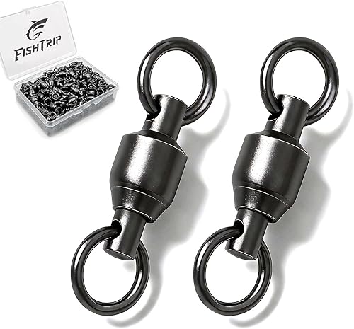 Eslabones Giratorios de Pesca con Rodamiento de Bolas 30/50 piezas 0#-10# Aparejo de Pesca con Anillo de Soldadura Sólida de Acero Inoxidable para