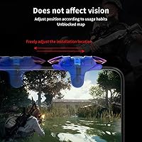 Vista 5 de Newseego for Mobile Game Controller Trigger, [Upgraded Version] Mobile Controllers Colorful Trigger Sensitive Shoot and Aim Button for Rules of Azul