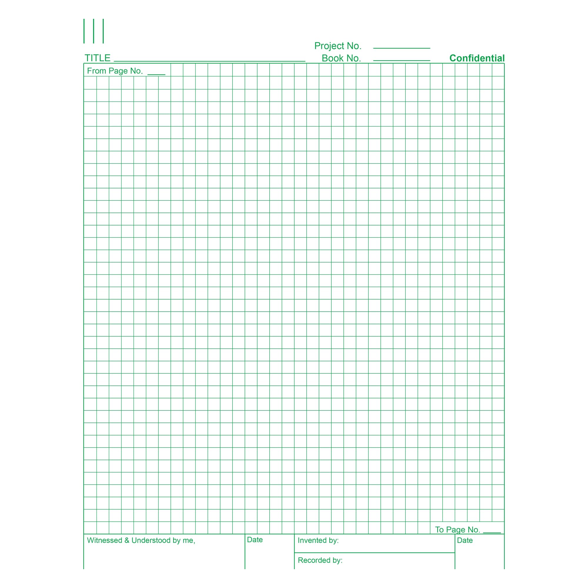 Quaderno di ingegneria 2001HC con copertina rigida, 200 pagine, carta riciclata, design piatto