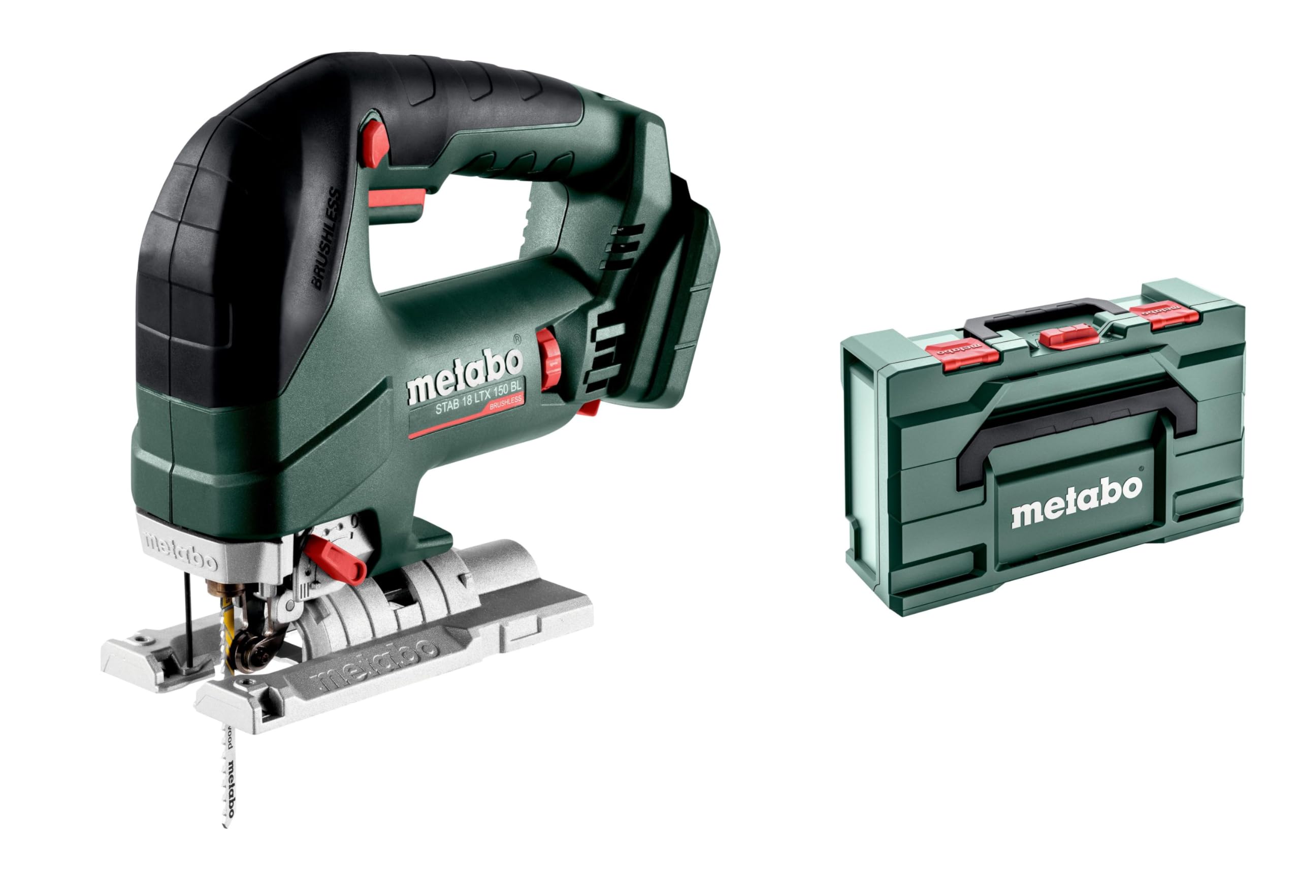 Metabo STAB 18 LTX 150 BL Brushless Bow Grip Jigsaw - MetaBox Case - 601503840