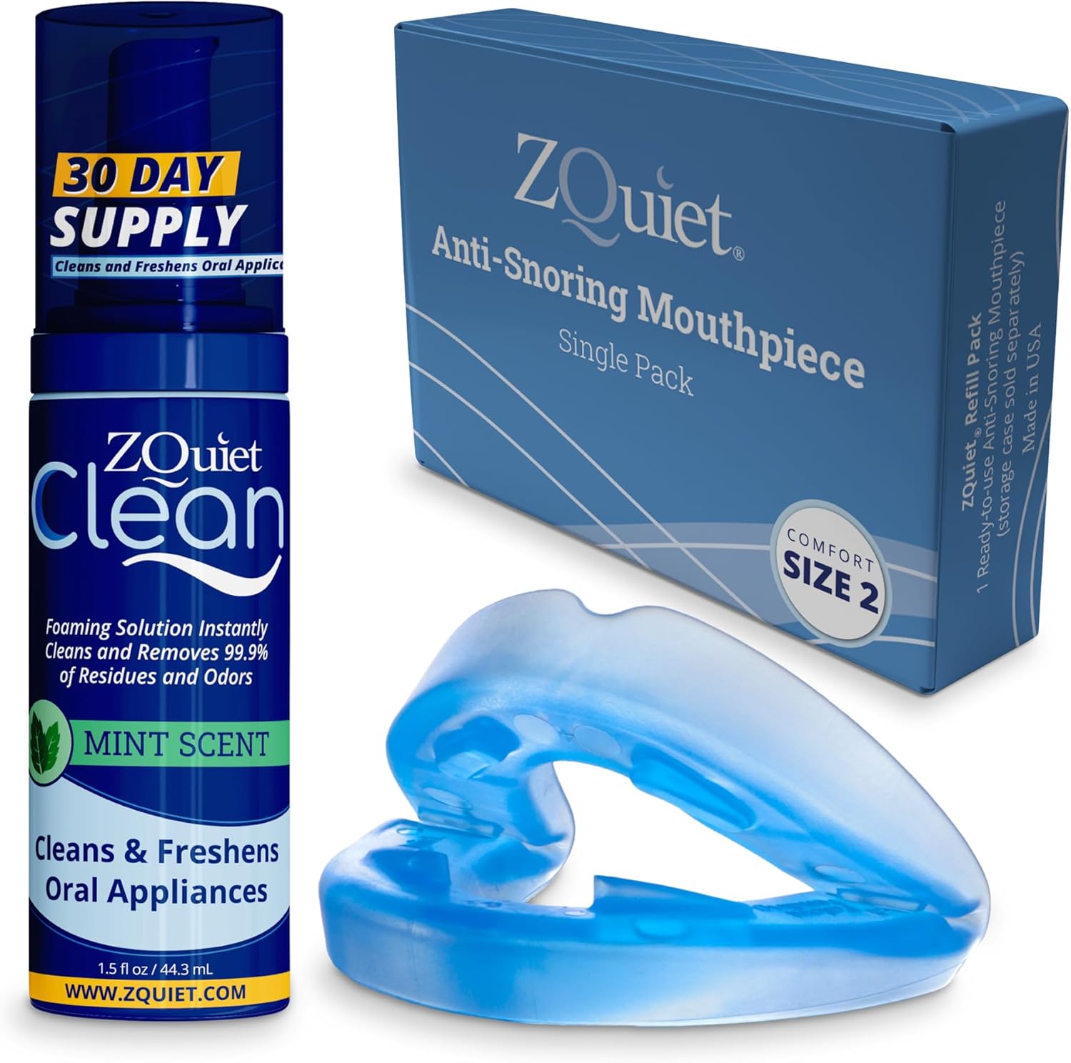 ZQUIET AntiSnoring Mouthpiece Solution, Comfort Size 2 (Single Device