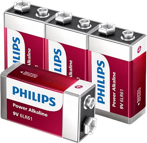 PHILIPS 9V Batteries - Power Alkaline 9 Volt Battery 4