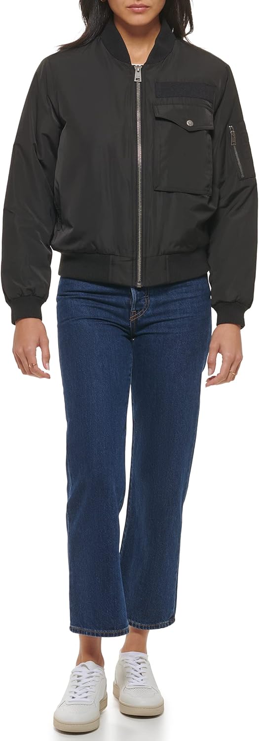 Levi's Womens Levi's Women's Utility Flight Bomber Jacket - Image 5