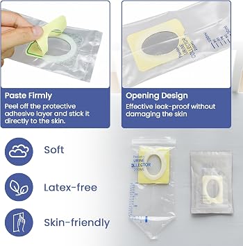Child Urine Bag Collector for Toddler Travel, 200 ml Pediatric Pee Holder, Spill Proof Urine Bag Drainage Bag for Urinary Incontinence, 10Pcs