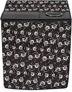 Stylista Washing Machine Cover Compatible for Haier 7.8 kg HTW80-185VA-1 semi Automatic Floral Printed Pattern