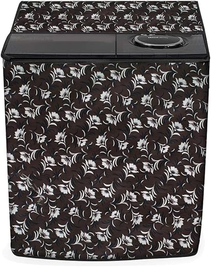 Stylista Washing Machine Cover Compatible for LG 10.0 kg semi Automatic P2065R3SA Floral Printed Pattern