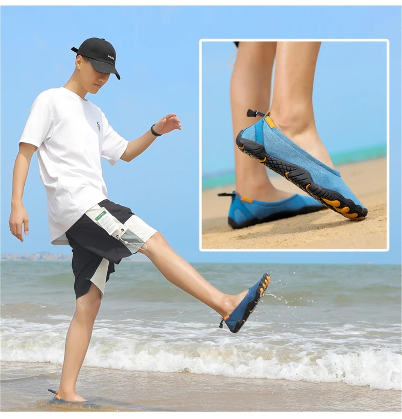 Zapatos De Agua Zapatos de Agua Descalzos for Hombre, Zapatos acuáticos for Mujer, Zapatos de Agua for Aguas Arriba, Calzado de adiestramiento al Aire Libre Unisex para Surfear, Bucear(White,43)