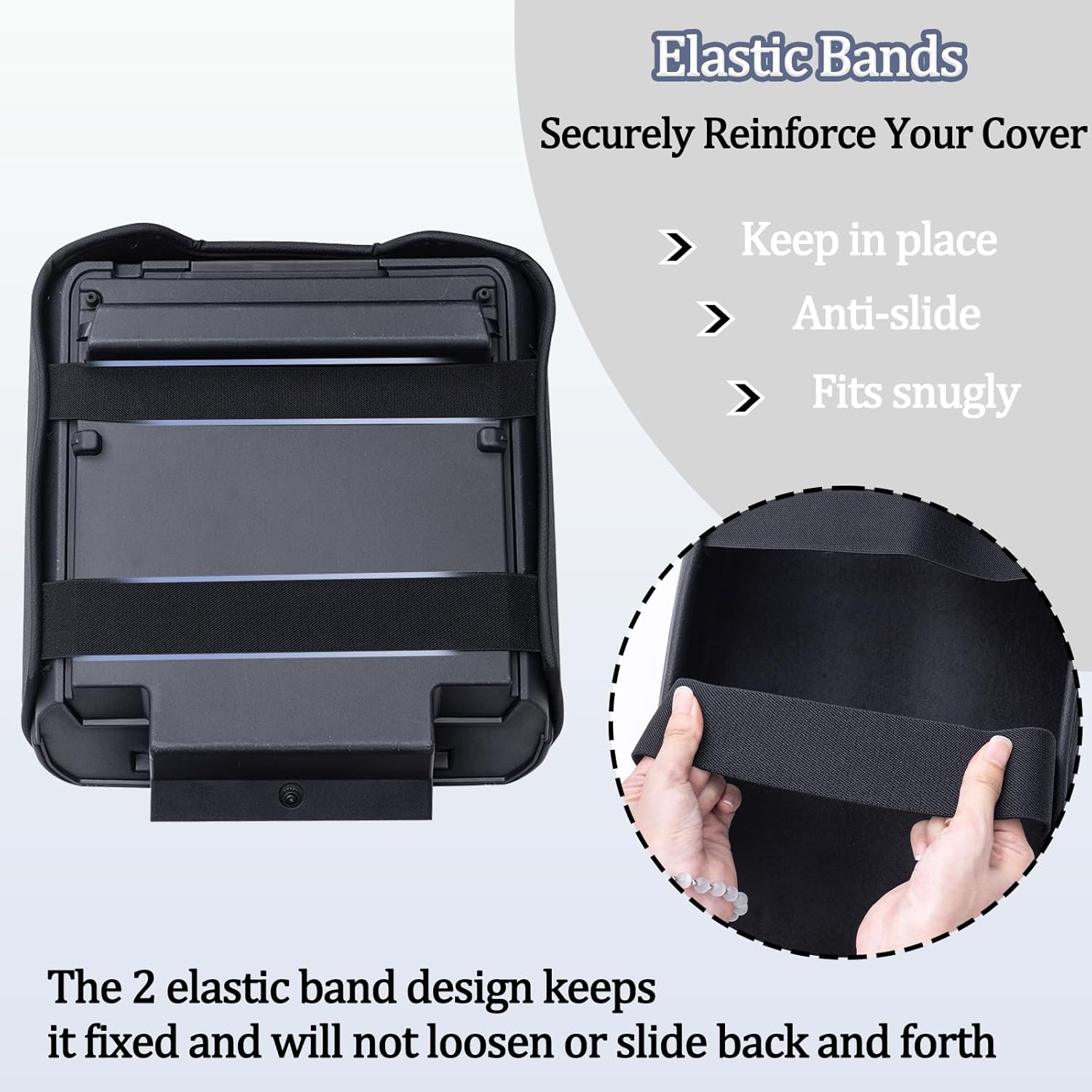 JDMCAR Center Console Cushion Compatible with 2021 - 2025 2026 Ford F150 PU Leather Armrest Interior Accessories, Customized Anti-Scratch Leather Armrest Lid Protector Pad (Bucket Seat Only)