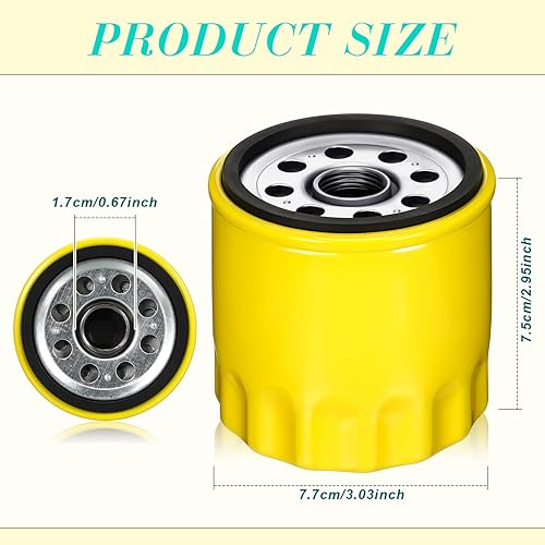 Miniatura 2 de Therwen Paquete de 8 filtros de aceite 52 050 02 de capacidad extra para motor de cortacésped compatible con Kohler 52 050 02 5205002-s 52 050 02-s1