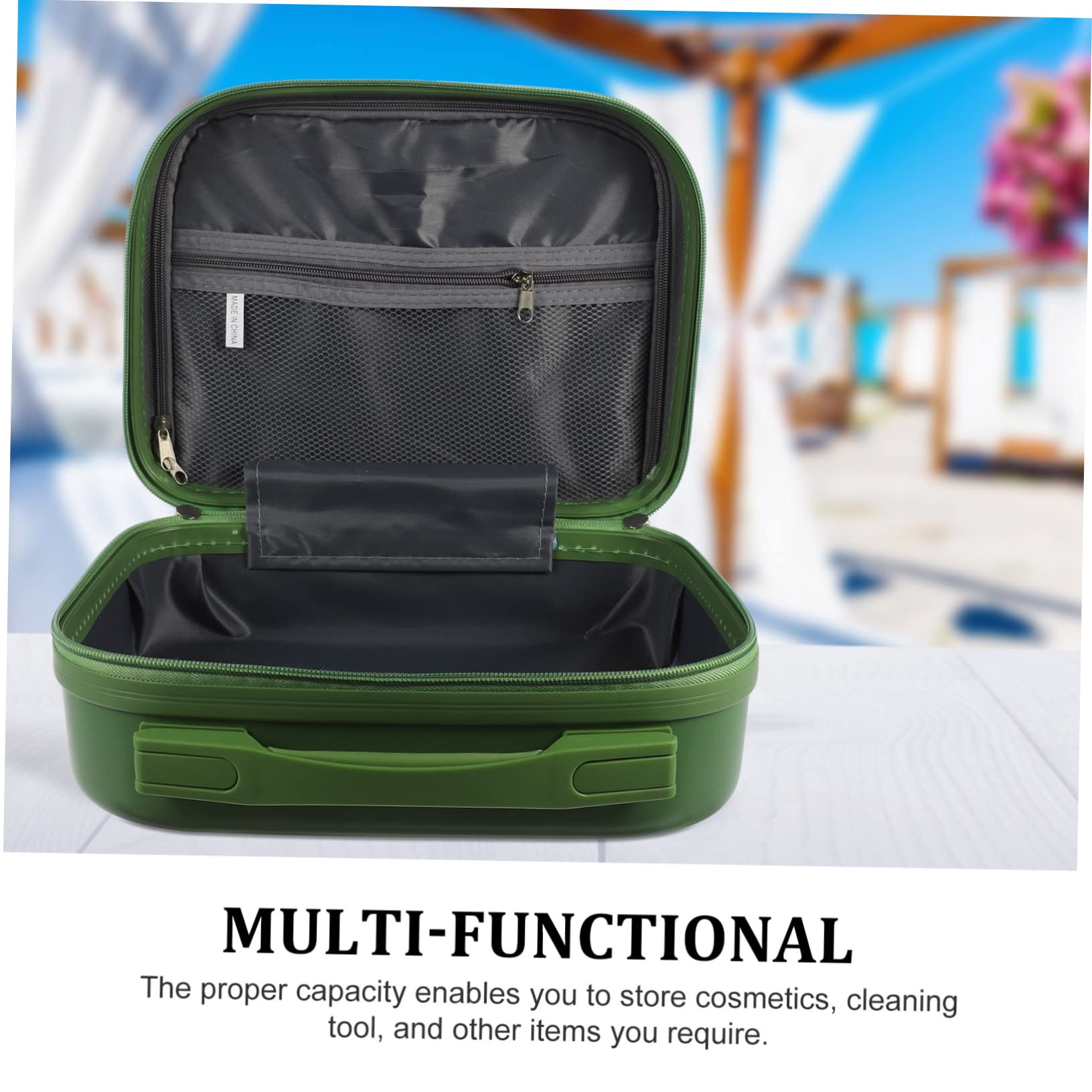 Ipetboom Cosmetic Suitcase Makeup Organizer Box Portable Travel Storage for Home Dressing and Travel Use Durable and Easy to Clean Makeup Bag