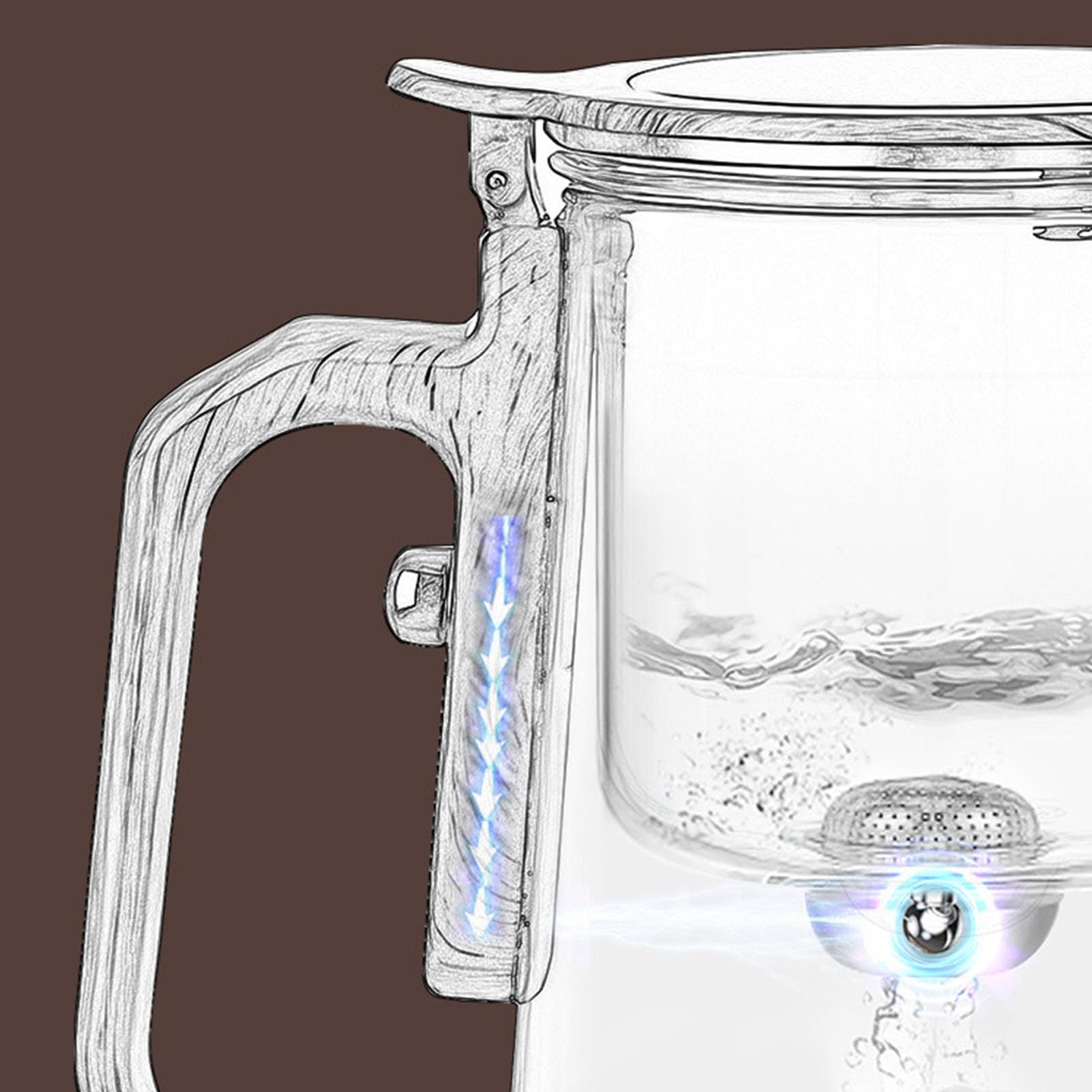 CHICIRIS Enchant Teekanne, Elegantes Design, Glas-Teekanne mit Großem Fassungsvermögen und Abnehmbarem Teesieb für den Heim- und Restaurantgebrauch (600 ml)