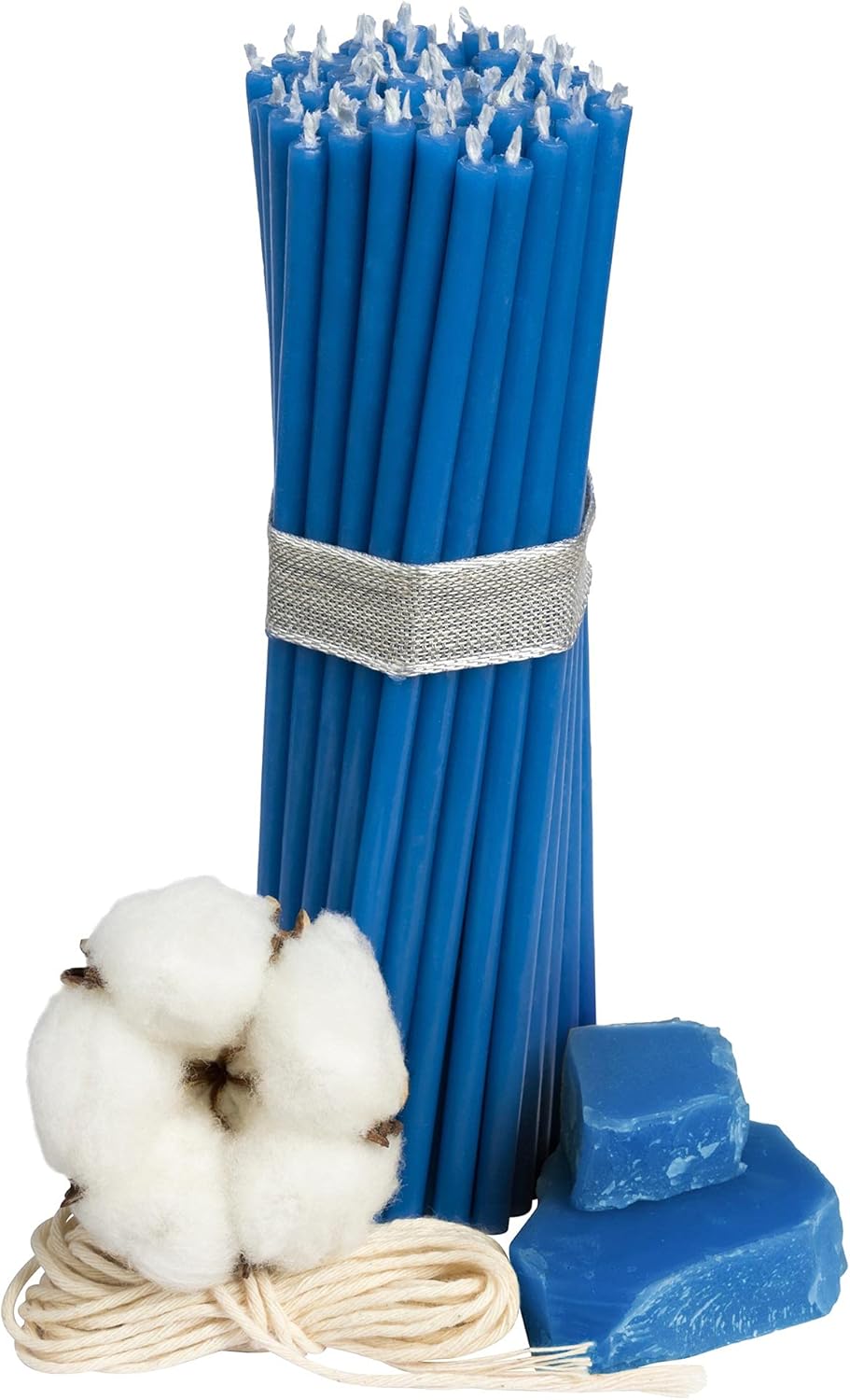 Church Beeswax Candles - 50 pcs. I high Quality Ritual Candles L-6.3 in, Ø-0.2 in I 30 min Burning time I Thin drip- and smokfree