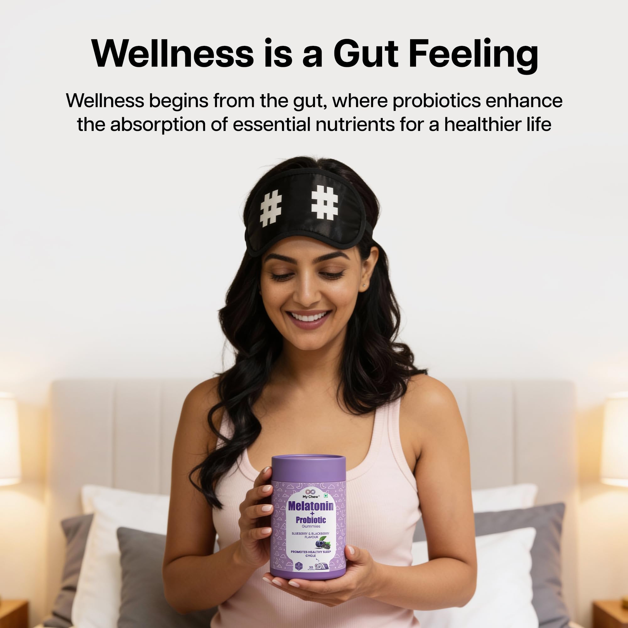 My Chew Probiotic 5mg Melatonin Sleep Gummies 1 Billion CFU Clinically Proven L-Theanine, Chamomile & Passion Flower, Muscle Recovery, Natural Stress Relief & Deep Sleep,No Added Sugar, 30 Gummies — Amazon image 3