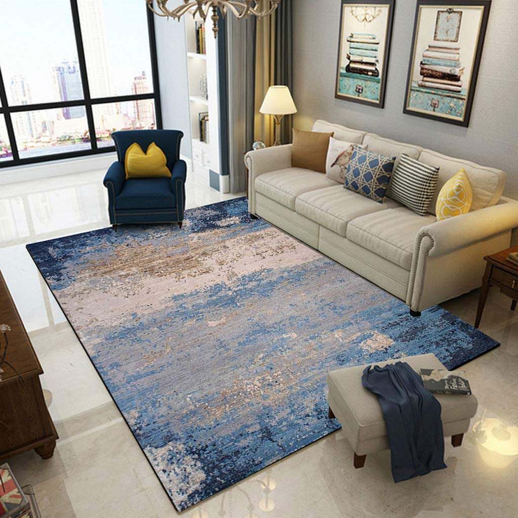 Tapis de décoration 80x160 cm idéal sous une table basse de salon moderne