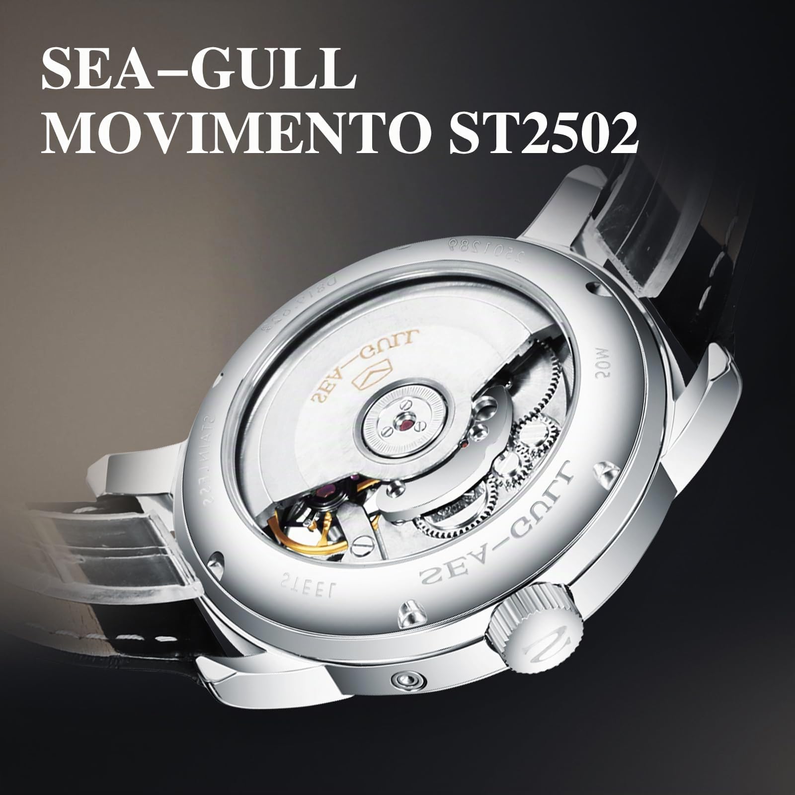 SEA-GULL Orologio da uomo Seagull 2021 Orologio meccanico automatico vuoto Calendario Potenziale Volano Multifunzione Orologi da lavoro