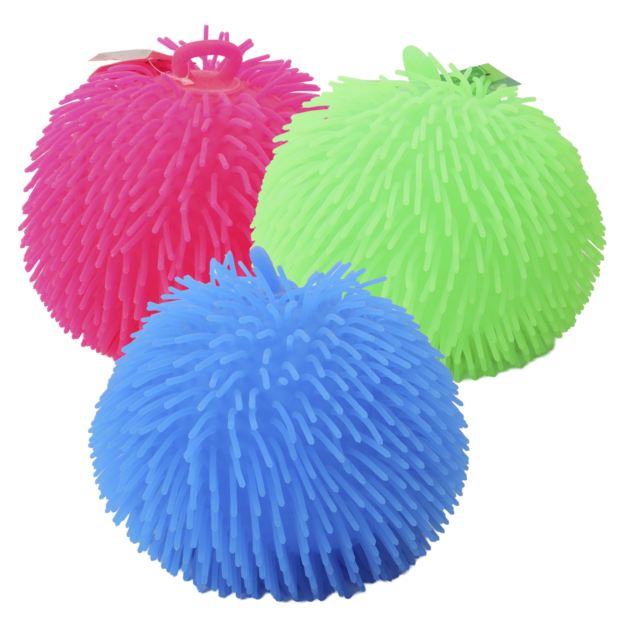 FLYPOP'S - Balle Herisson Lumineuse - Jeu de Kermesse - 038093 - Couleurs Assorties - Plastique - Puffer Ball - Anniversaire - Jeu de Récréation - 22 cm22 cmÀ Partir de 3 Ans