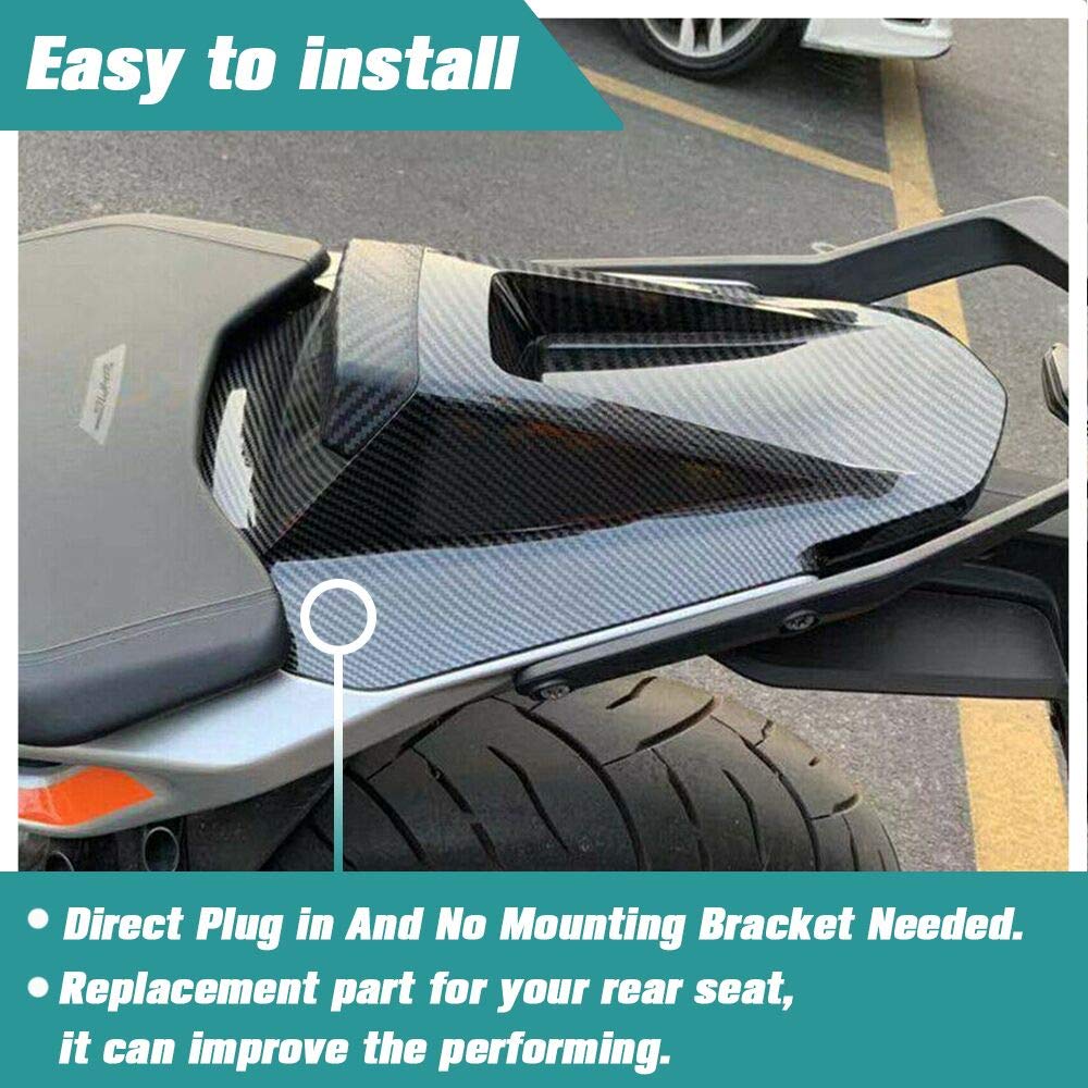 Couvercle de carénage de siège Passager arrière en Plastique ABS pour Moto Compatible avec K.T.M Duke790 Duke 790 2018 2019 2020 2021 2022 Accessoires (Noir)