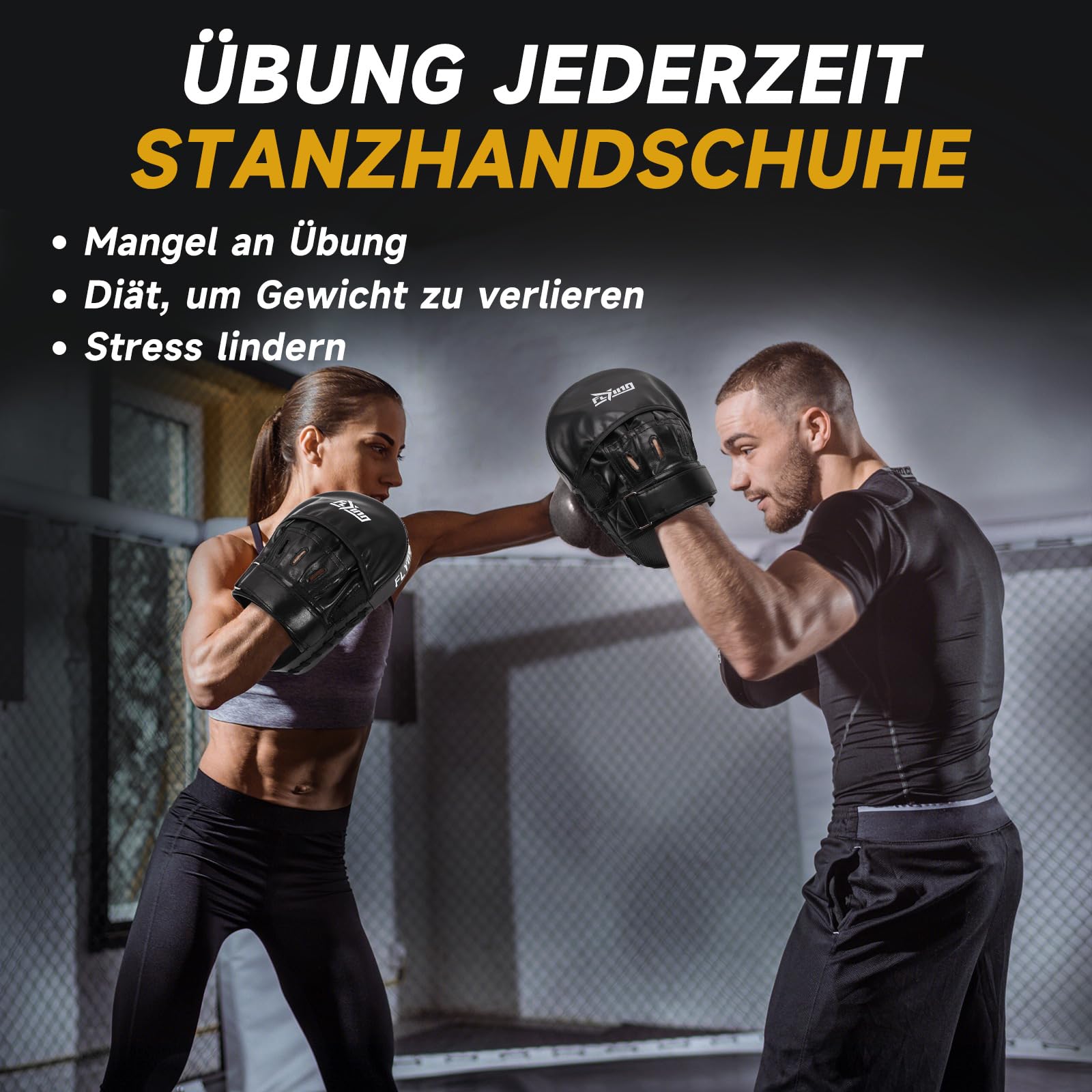 Pratzen Boxen Pad MMA Kampfsport Training,Schwarz Boxpads Schlagpolster Kickboxen Boxpratzen,Gebogene Punch Mitts für Karate, Kickboxing, Muay Thai, Taekwondo