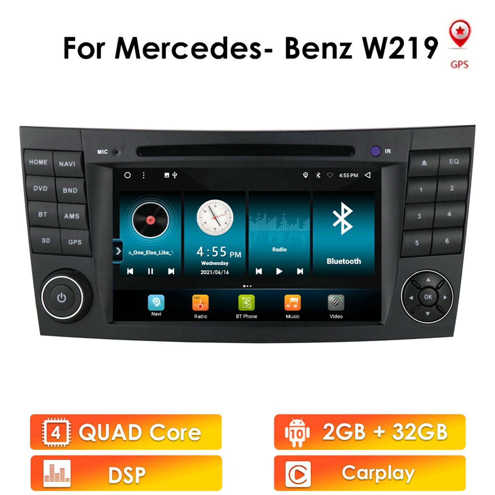 7'' 2 Din Autoradio Radio samochodowe Multimedia DVD Player GPS