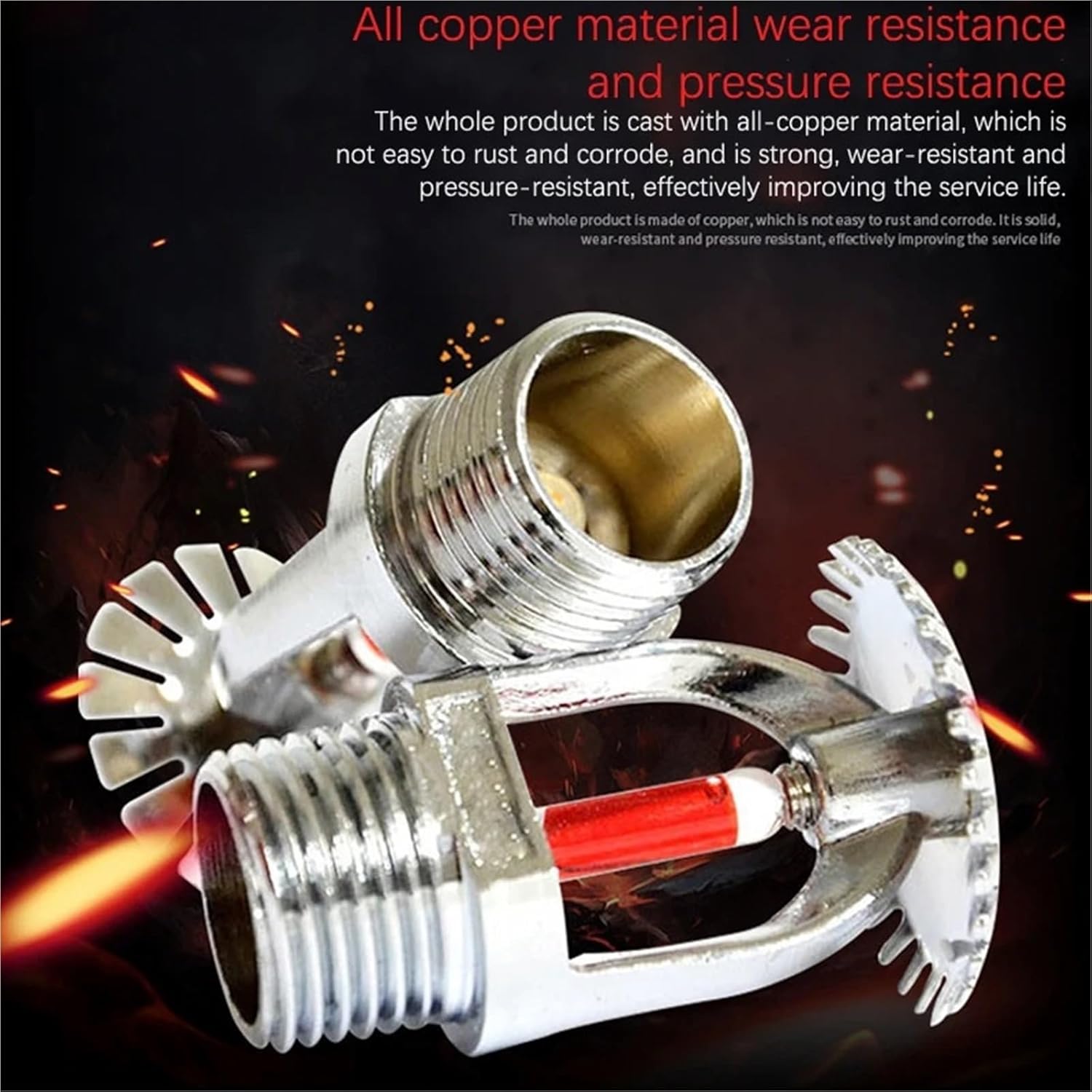 1pcs 68°C Fire Sprinkler Head, Upright/Down Spray With Side Hidden Design (DN15/DN20)(DN20 on 68)