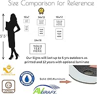 Vista 3 de AV Grafx Custom Metal Signs, Aluminum, 24x18, Border, Modern, Professional, Customizable, Durable, Versatile, UV Resistant, Made in USA