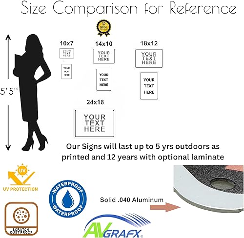 Miniatura 3 de AV Grafx Custom Metal Signs, Aluminum, 24x18, Border, Modern, Professional, Customizable, Durable, Versatile, UV Resistant, Made in USA