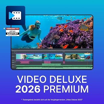 MAGIX Video deluxe Premium 2026 - Videobearbeitung f&uuml;r alle | Videobearbeitungsprogramm | Videoschnittprogramm | f&uuml;r Windows 