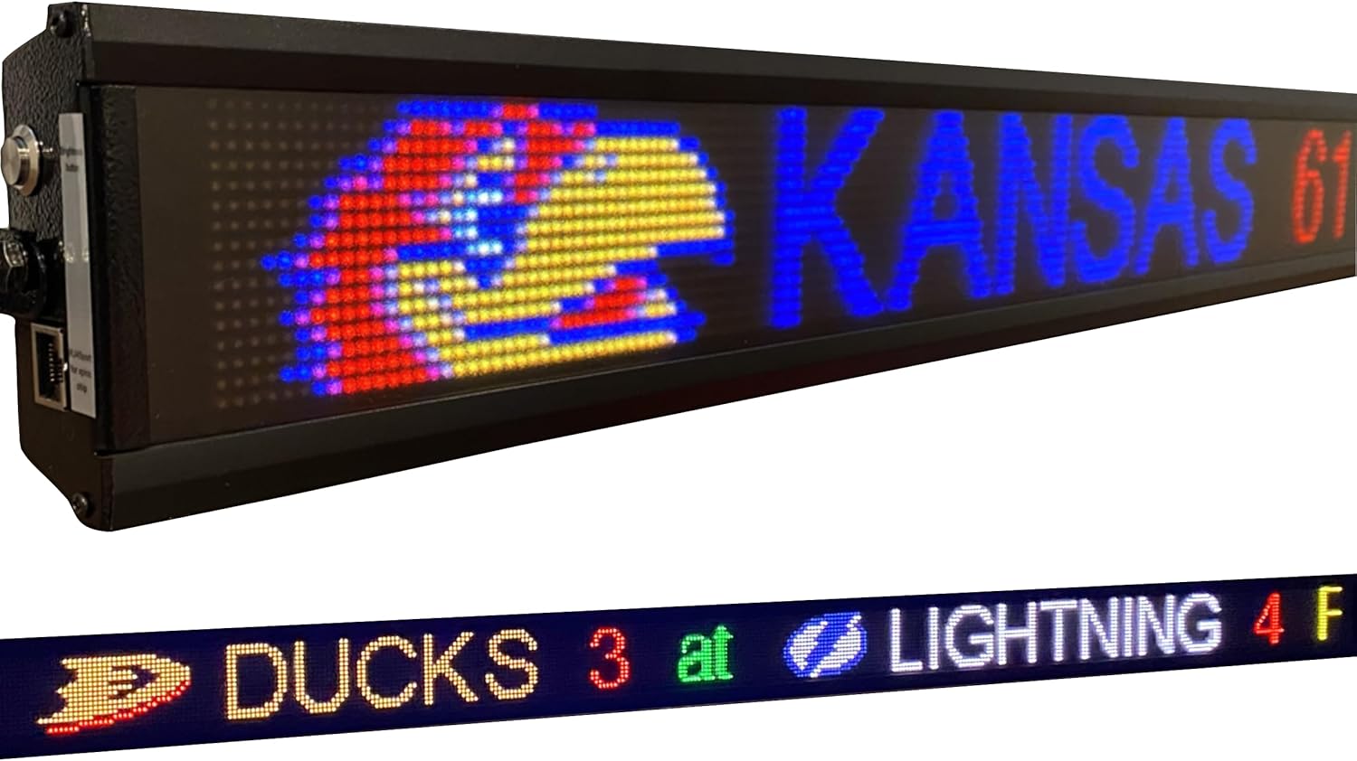 The Playbook LED Sports Ticker Sign | Live Scoreboard | for Man Caves, Offices and Businesses | Hardcore Sports Feed, 48" Length